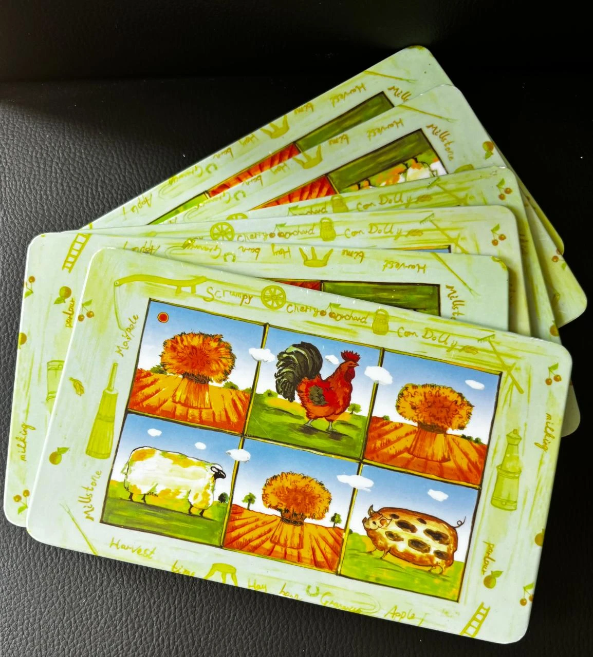 🐓 Lot de 6 Planches à Tartiner / Dessous de Plat Style Campagne Charme